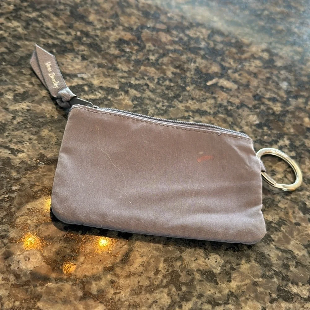 Vera Bradley gray coin card holder